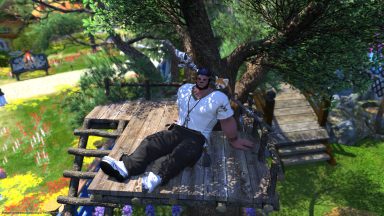 Relaxing in the treetops